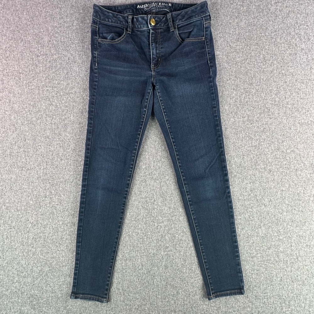 American Eagle Jegging Women 8 Super Stretch Dark Wash Blue Denim Skinny